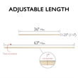 Bowery Hill Classic Adjustable 36 to 63 Inch Shower Rod in Bone