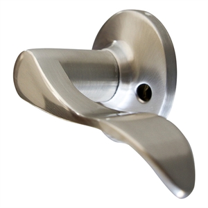 Bowery Hill Modern Open Metal Towel Ring in Silver Satin Nickel
