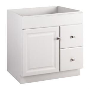 Bowery Hill 30-Inch 2-Drawer Wood Vanity Without Top in White