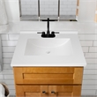 Bowery Hill 25-Inch Modern Birch Vanity with White Marble Top
