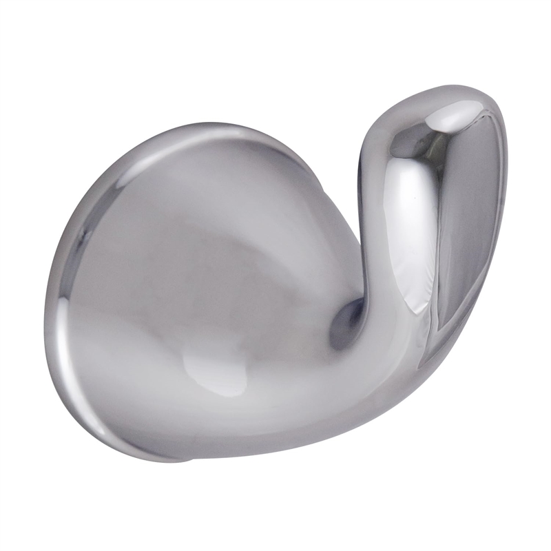 Bowery Hill Traditional Zinc Robe Hook in Polished Silver Chrome