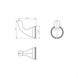 Bowery Hill Traditional Zinc Robe Hook in Polished Silver Chrome