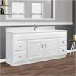 Bowery Hill 61-Inch Vanity with Solid White Cultured Marble Top