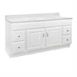 Bowery Hill 61-Inch Vanity with Solid White Cultured Marble Top