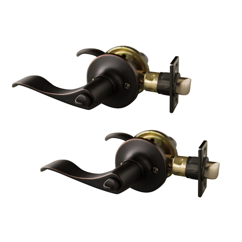 Bowery Hill Metal Privacy Door Knob in Oil Rubbed Bronze 2-Pack