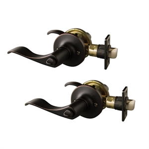 Bowery Hill Metal Privacy Door Knob in Oil Rubbed Bronze 2-Pack