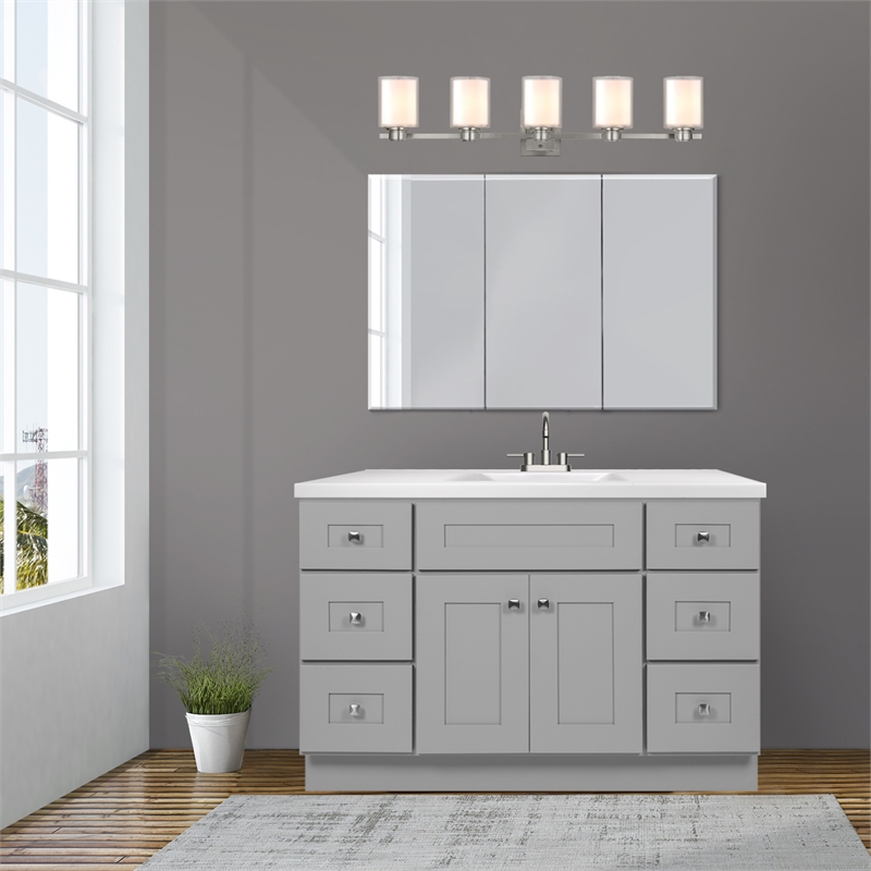 Bowery Hill 48-Inch Solid Wood Vanity in Sherwin Williams Gray