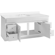 Bowery Hill 61-Inch Vanity with Solid White Cultured Marble Top