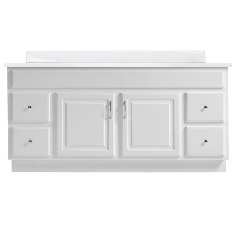 Bowery Hill 61-Inch Vanity with Solid White Cultured Marble Top