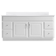 Bowery Hill 61-Inch Vanity with Solid White Cultured Marble Top