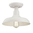 Bowery Hill 11-Inch Stainless Steel Ceiling Light in Antique White