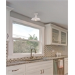 Bowery Hill 11-Inch Stainless Steel Ceiling Light in Antique White
