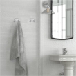 Bowery Hill Classic Metal Double Robe Hook 2-Pack in Polished Chrome