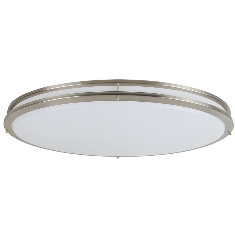 Bowery Hill Integrated LED Ceiling Light in Silver Brushed Nickel