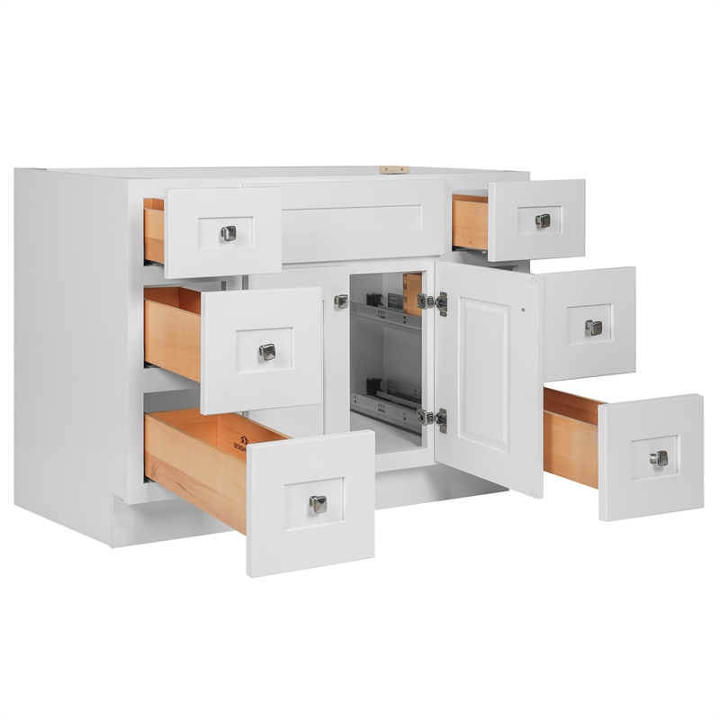 Bowery Hill 48-Inch Solid Wood Vanity in Sherwin Williams White