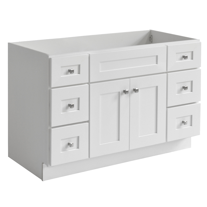 Bowery Hill 48-Inch Solid Wood Vanity in Sherwin Williams White