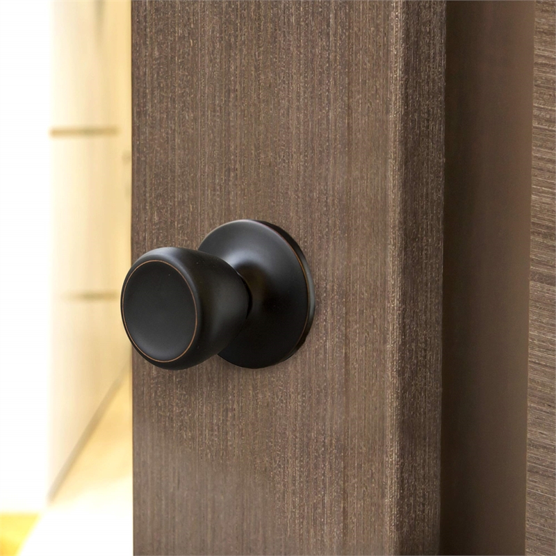 Bowery Hill 2-Pack Brass Passage Door Knob in Oil Rubbed Bronze