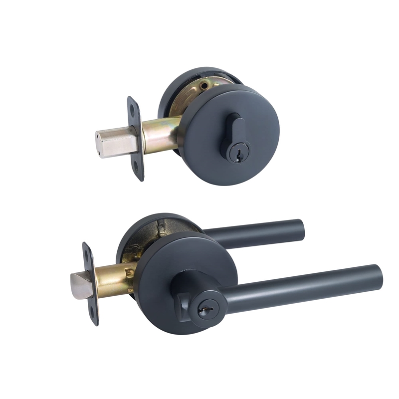 Bowery Hill 2-Way Adjustable Metal Entry Combo in Matte Black