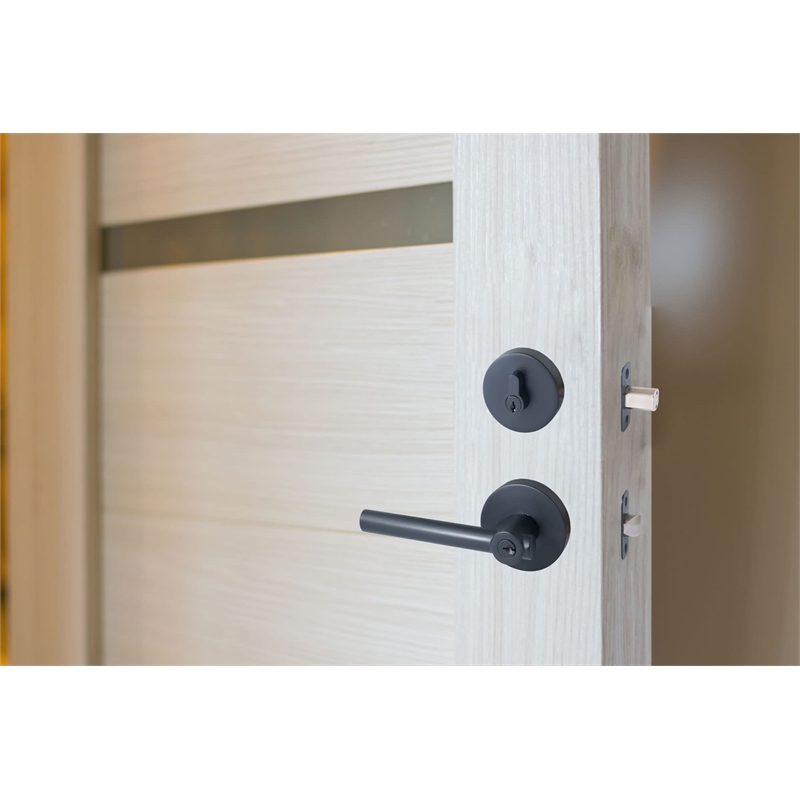 Bowery Hill 2-Way Adjustable Metal Entry Combo in Matte Black