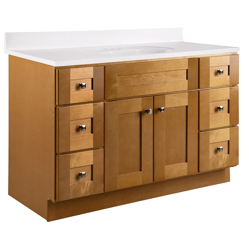 Bowery Hill 48-Inch Solid Wood Vanity without Top in Modern Birch