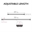 Bowery Hill Adjustable 42 to 72-Inch Shower Rod in Oil Rubbed Bronze
