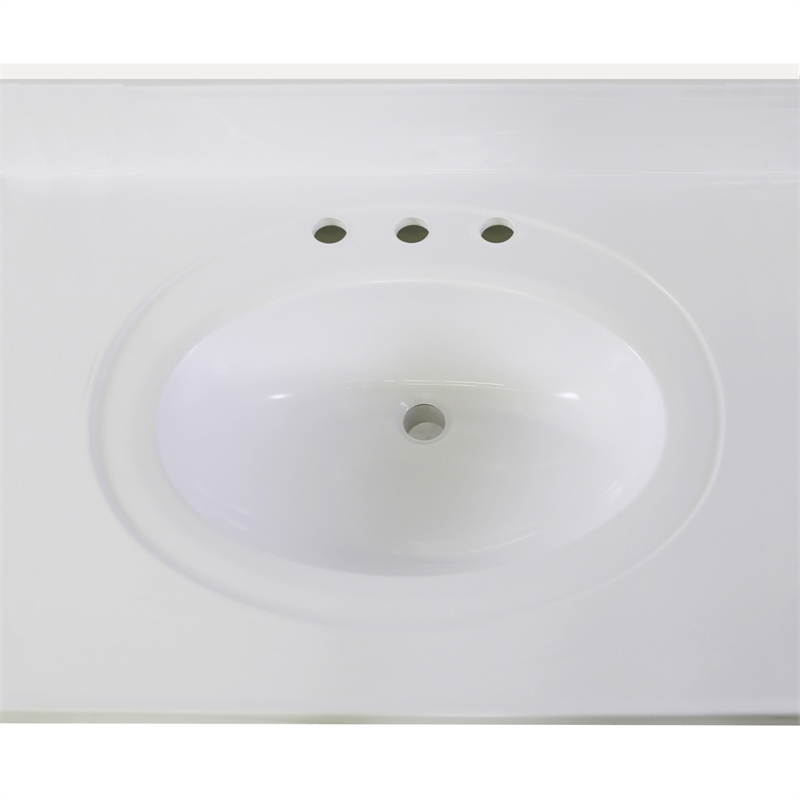Bowery Hill 31-Inch Vanity with White Cultured Marble Top in Espresso