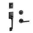 Bowery Hill 2-Way Adjustable Metal Entry Handleset in Matte Black