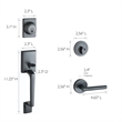 Bowery Hill 2-Way Adjustable Metal Entry Handleset in Matte Black