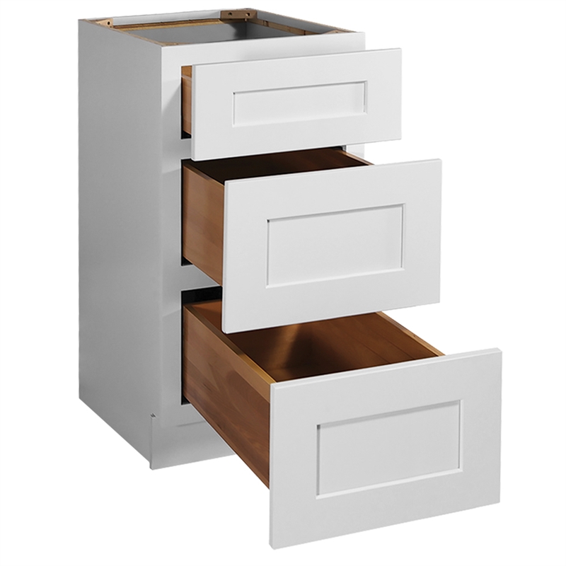 Bowery Hill Ready to Assemble Wood Drawer Base Cabinet in White