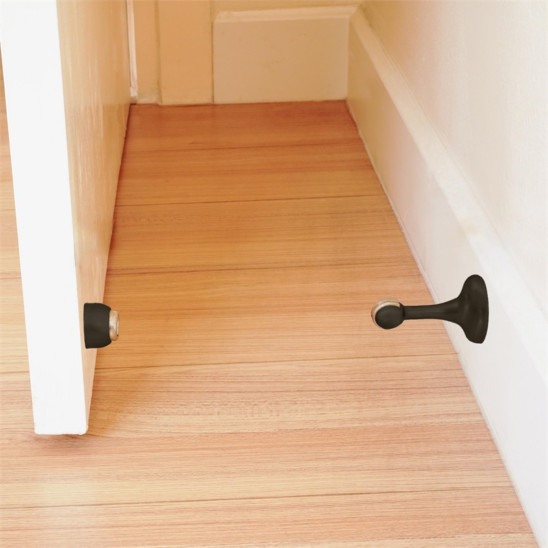 Bowery Hill Magnetic Stainless Steel Doorstop in Oil Rubbed Bronze 4 Pack
