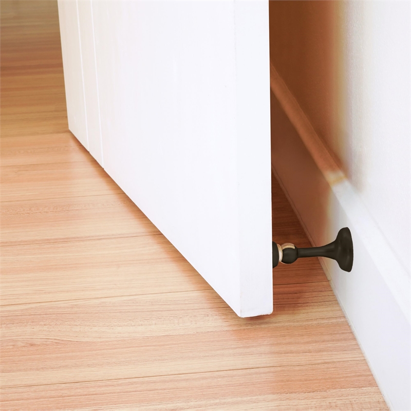 Bowery Hill Magnetic Stainless Steel Doorstop in Oil Rubbed Bronze 4 Pack