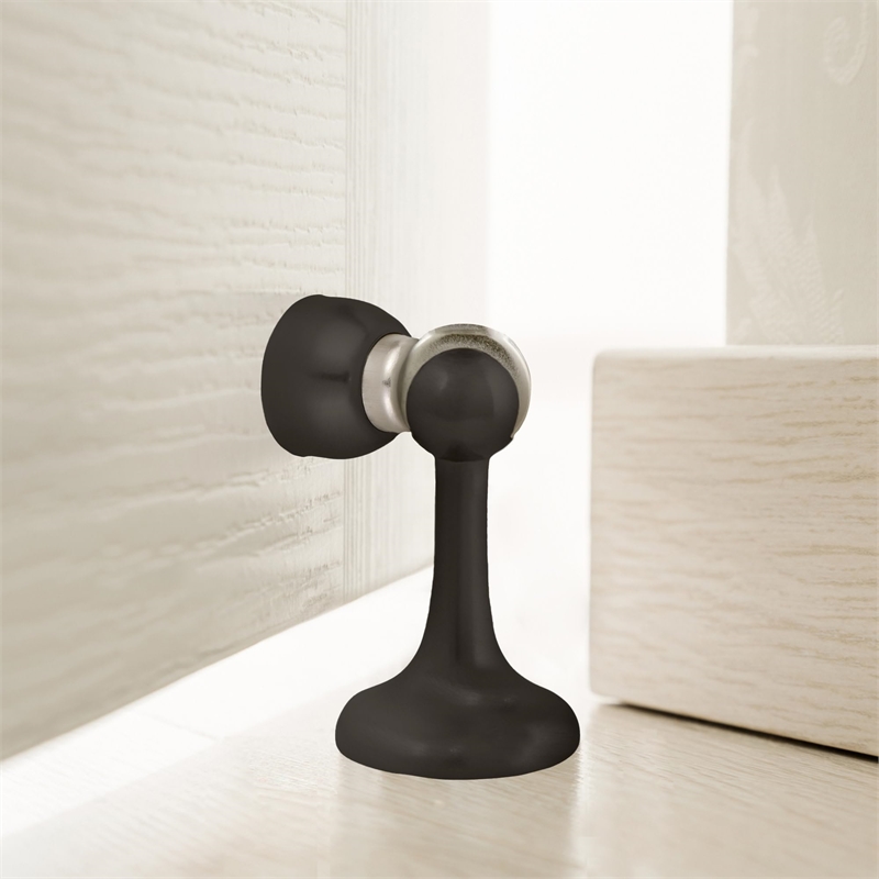 Bowery Hill Magnetic Stainless Steel Doorstop in Oil Rubbed Bronze 4 Pack
