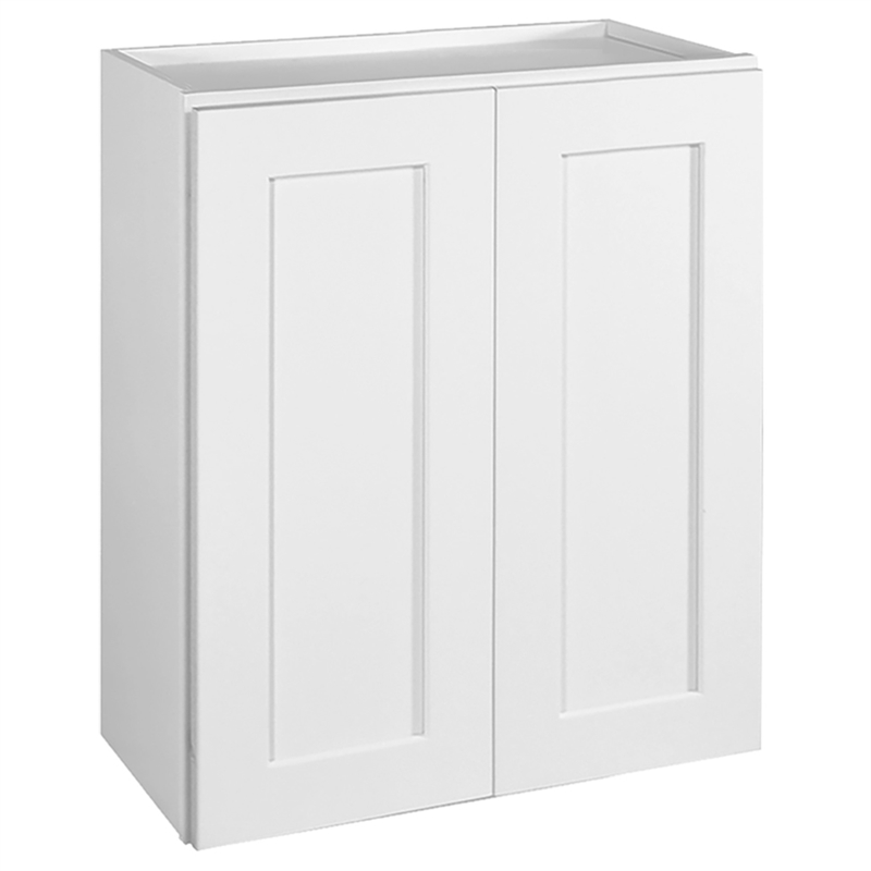 Bowery Hill Ready to Assemble Wood Wall Cabinet in White 30 x 12 x 36-Inch