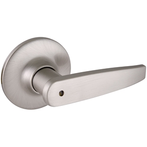 Bowery Hill Brass Straight Dummy Door Handle in Satin Nickel/Silver