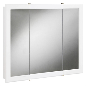 Bowery Hill 30-Inch Surface Mount Wood Medicine Cabinet in White Gloss
