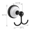 Bowery Hill Stainless Steel Robe Hook in Matte Black and White