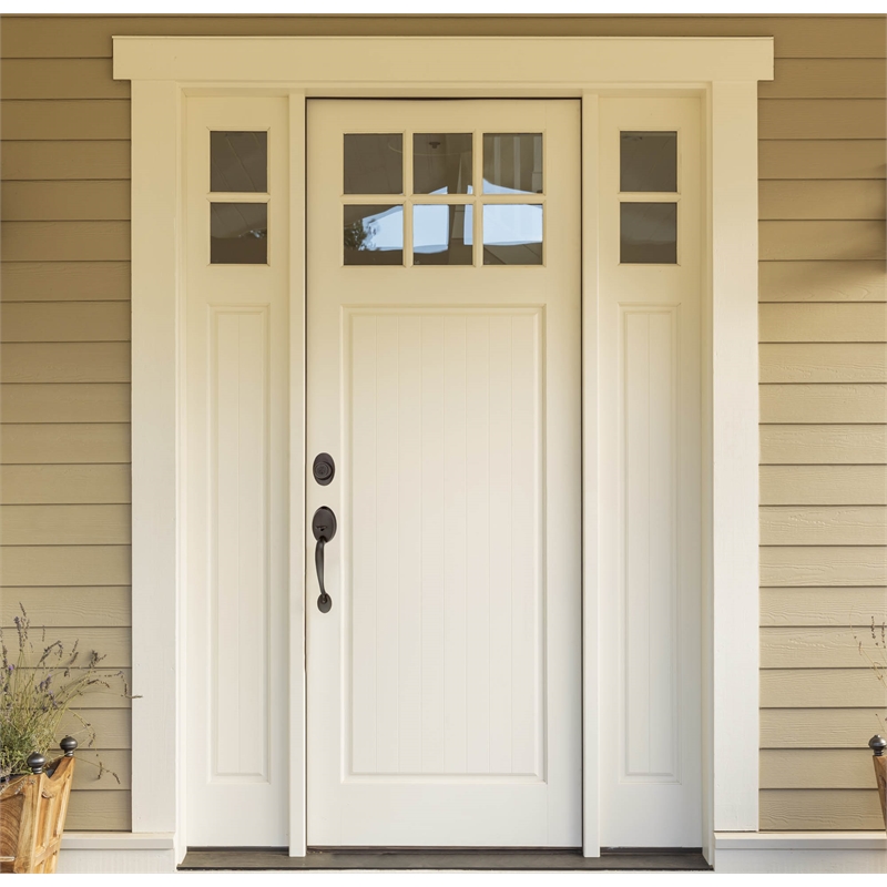 Bowery Hill Brass Entry Door Handleset with Deadbolt in Bronze