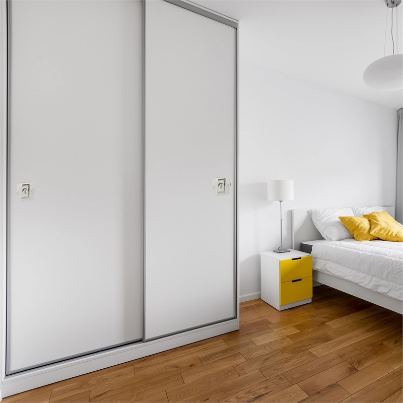 Bowery Hill 2-Pack Brass Pocket Privacy Door Hardware in Satin Nickel