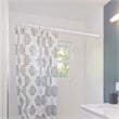 Bowery Hill Adjustable 50-84 Inch Tension Steel Shower Rod in White