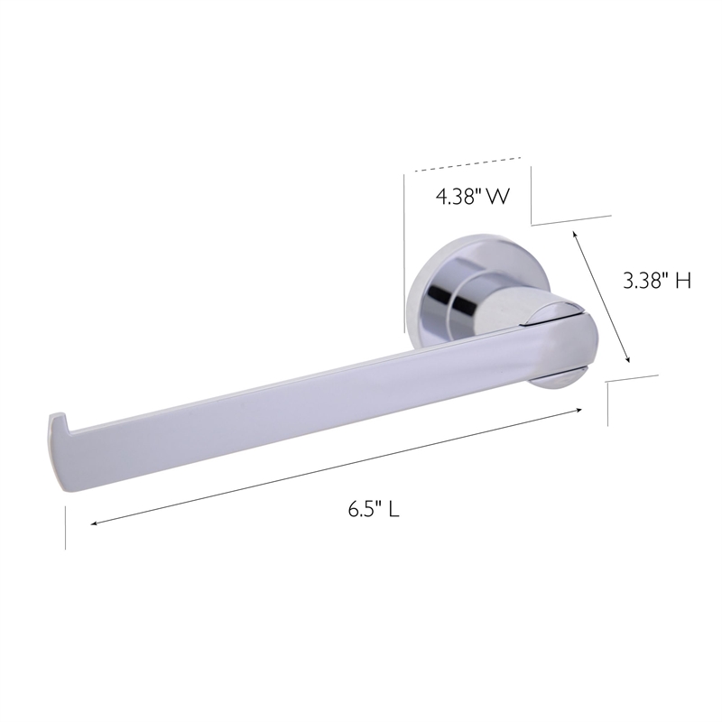 Bowery Hill Modern Metal Toilet Paper Holder in Polished Chrome