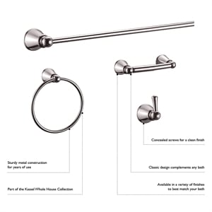 Bowery Hill Metal Toilet Paper Holder in Polished Chrome/Silver