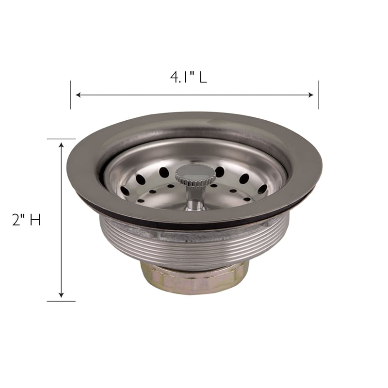 Bowery Hill Stainless Steel Kitchen Sink Drain Strainer in Silver