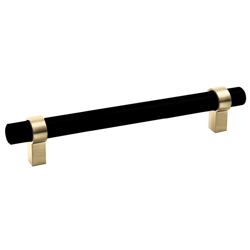 Bowery Hill 5-1/16 Inch Stainless Steel Cabinet Pulls in Black/Gold 5 Pack