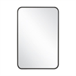 Bowery Hill Rounded Corner Wall Mirror with Black Frame 36 x 24 in 2-Pack