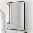 Bowery Hill Rounded Corner Wall Mirror with Black Frame 36 x 24 in 2-Pack
