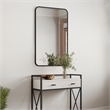 Bowery Hill Rounded Corner Wall Mirror with Black Frame 36 x 24 in 2-Pack