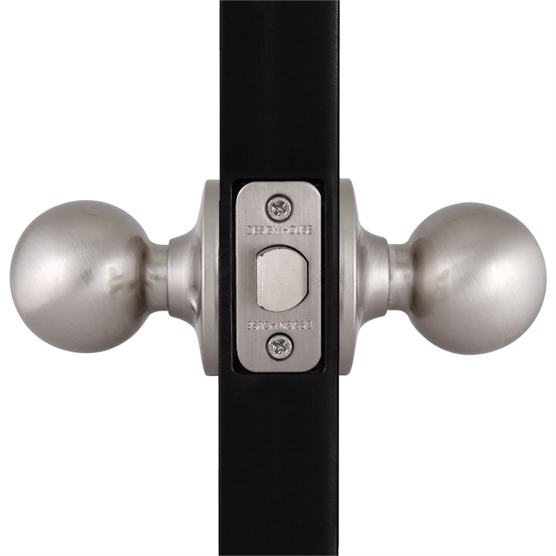 Bowery Hill 2-Way Passage Closet Brass Doorknob in Satin Nickel