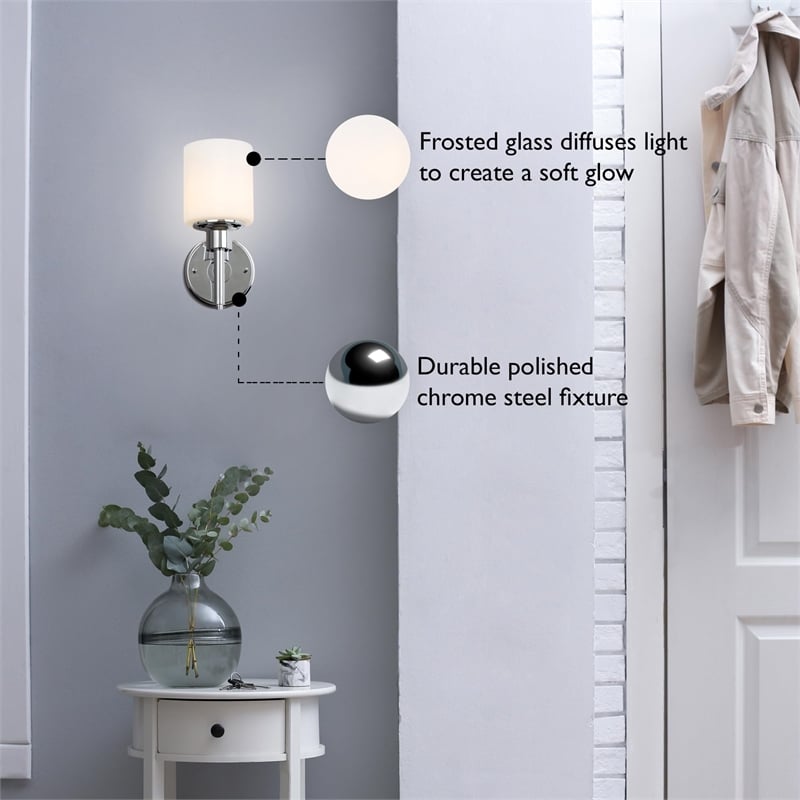 Bowery Hill 5-Light Stainless Steel Vanity Light in Satin Nickel