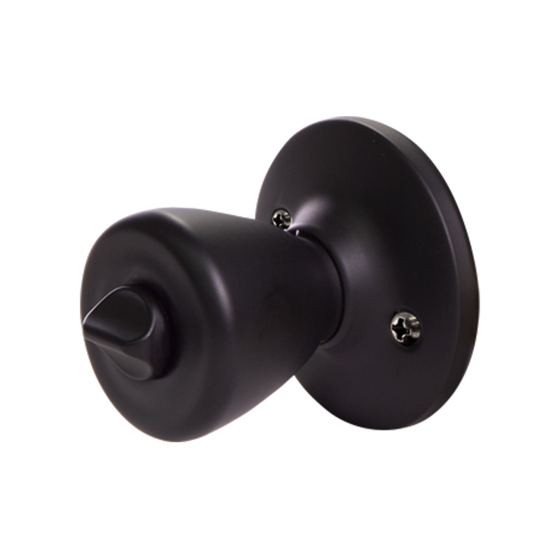 Bowery Hill Tulip 2-Way Privacy Brass Door Knob in Matte Black