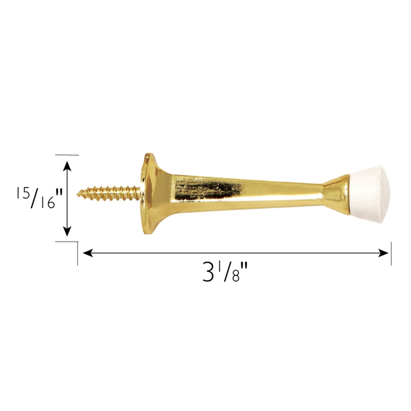 Bowery Hill Stainless Steel Door Stop in Polished Brass 10 Pack